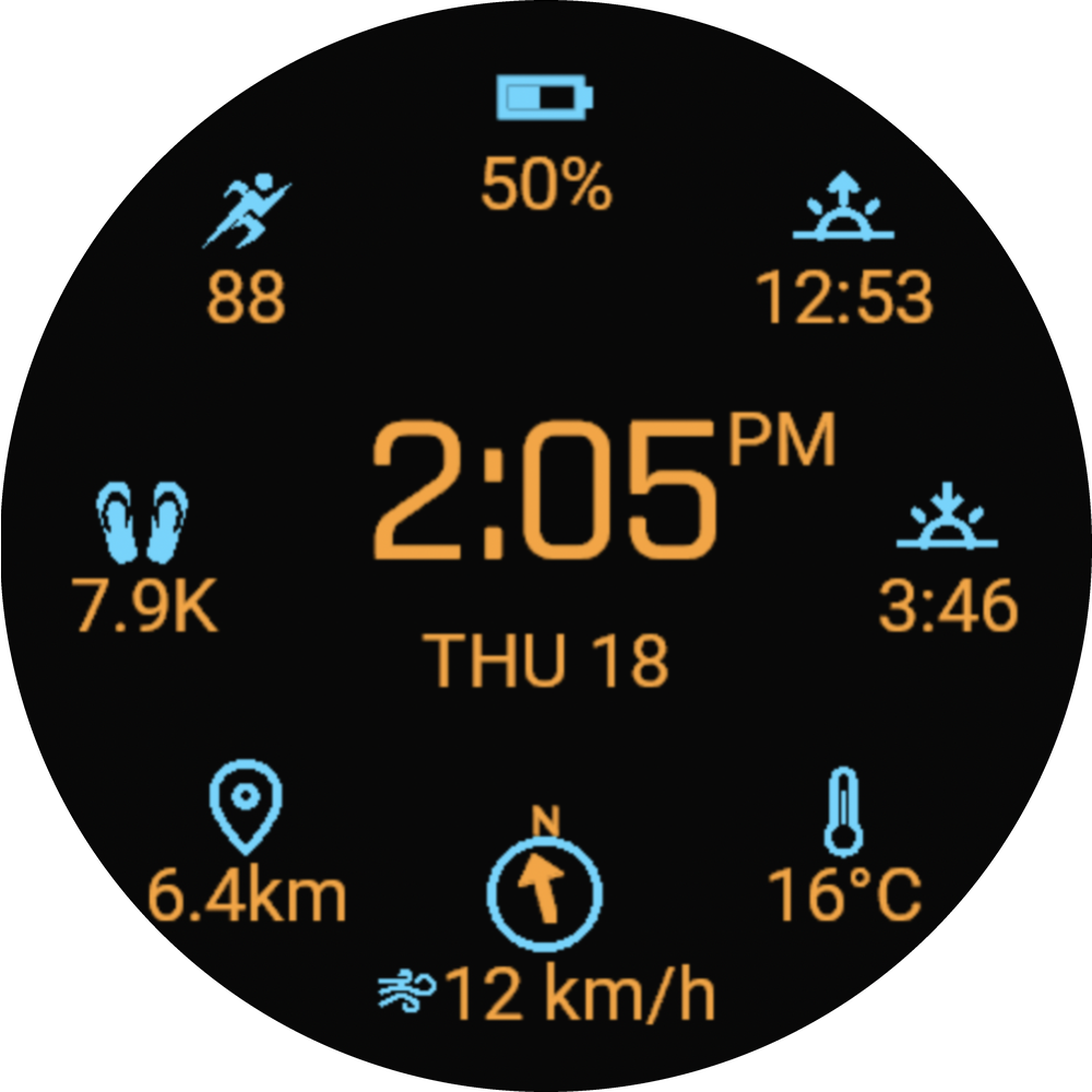 NAZARÉ surf Watch Face for Garmin · sleep mode