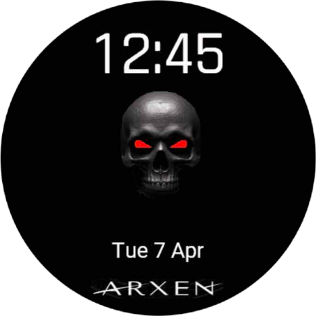 FREDY skull watch face · sleep mode