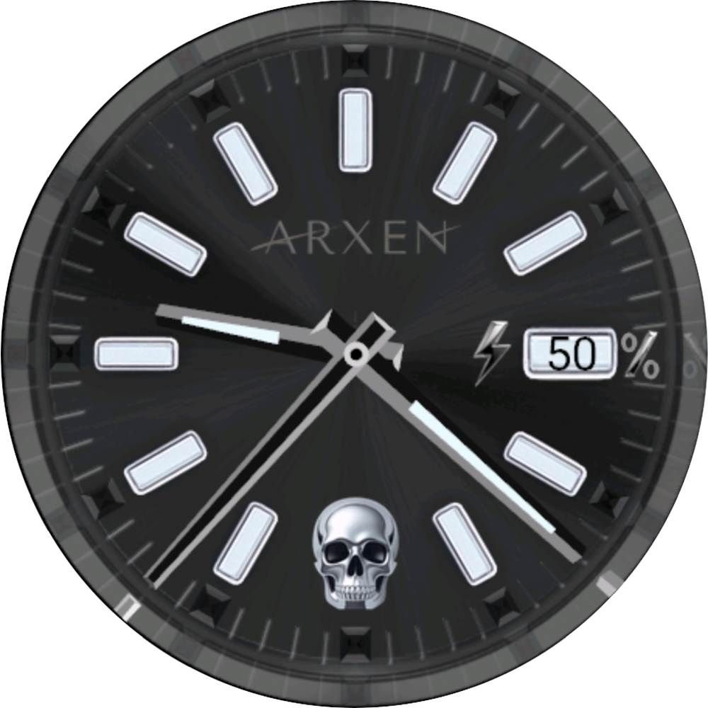 UNLIMITED skull watch face for Garmin · awake mode